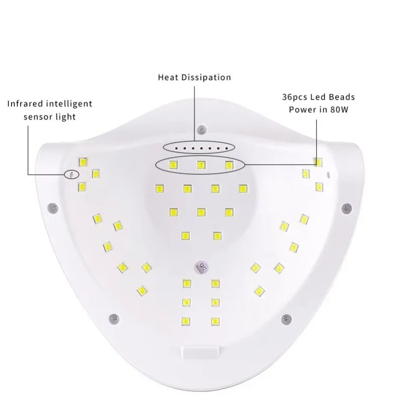Lámpara de Uñas Manicure x5 UV LED